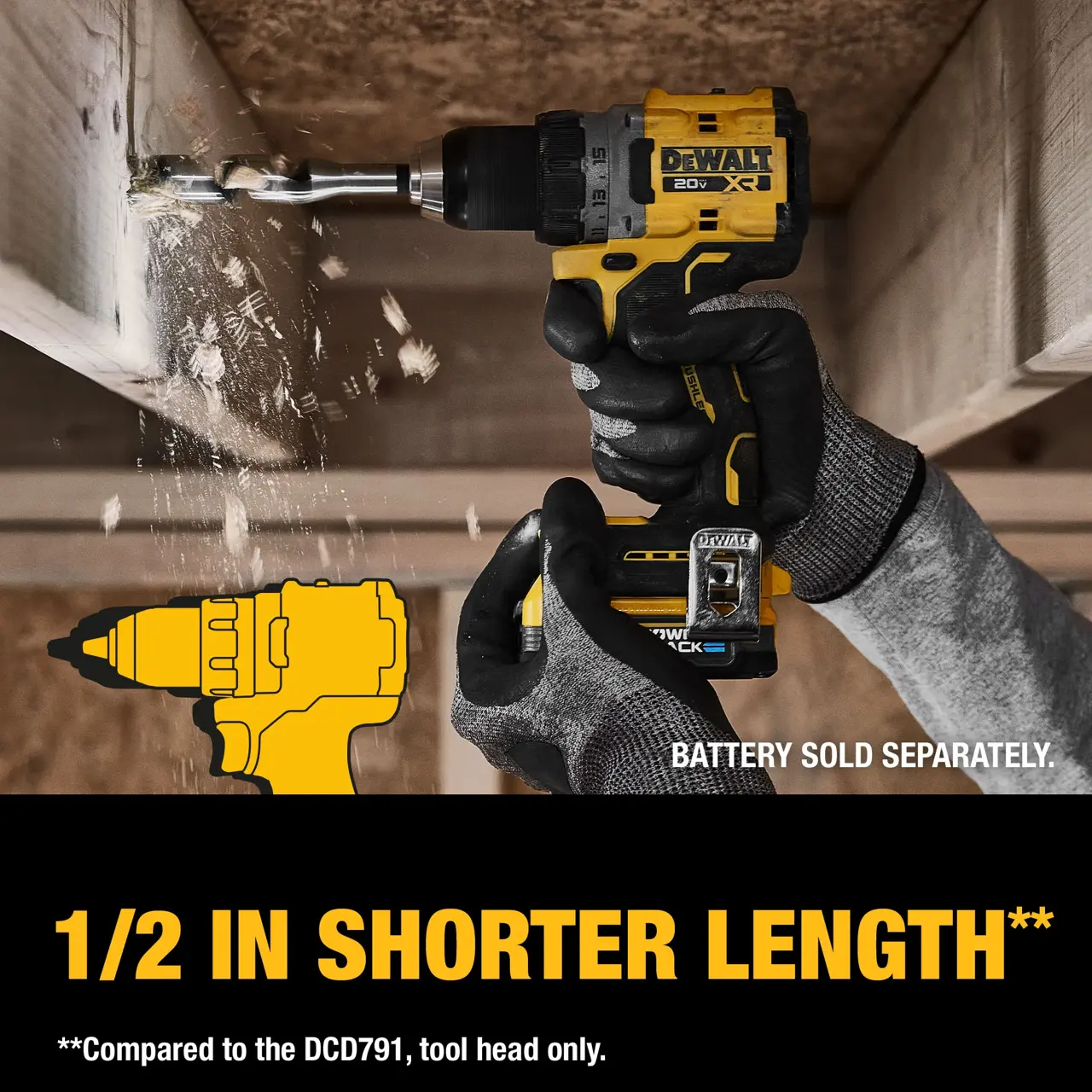 DeWalt DCD800B 20V MAX XR brushless drill driver